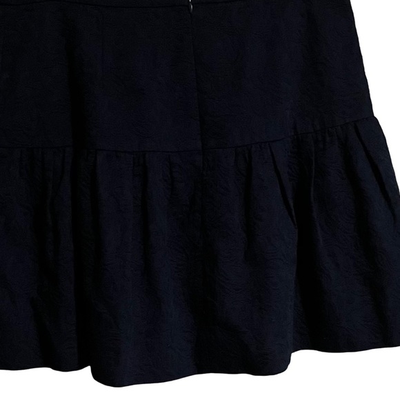 J. Crew Matelasse’ Drop Waist Skirt Mini Back Zip Lined Women’s 6 Blue Floral - Picture 5 of 10